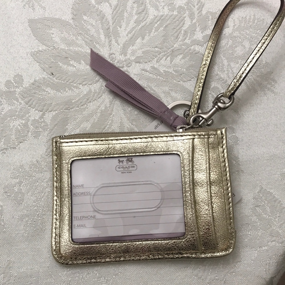 COACH zippered change purse/key chain - Picture 2 of 6